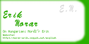 erik morar business card